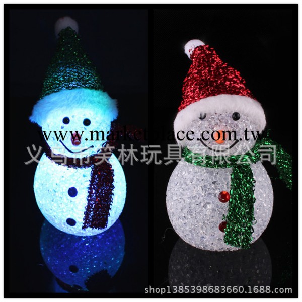 82g 聖誕裝飾品 LED閃燈發光聖誕雪人裝飾擺件佈置聖誕節禮物工廠,批發,進口,代購