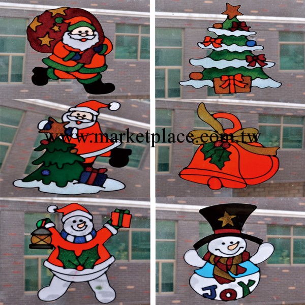 聖誕節裝飾禮品批發聖誕節裝飾品 玻璃門窗聖誕雪花矽膠軟窗貼工廠,批發,進口,代購