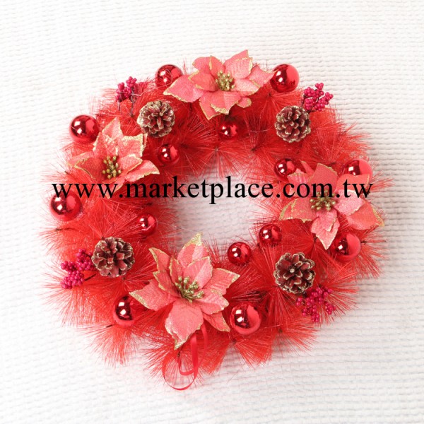 聖誕花環 45CM/35cm精美裝飾聖誕花環 聖誕樹商場酒店裝飾用品工廠,批發,進口,代購