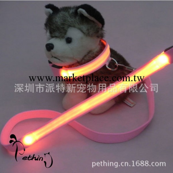 寵物牽引繩 LED發光牽引繩 發光項圈牽引帶 狗繩工廠,批發,進口,代購
