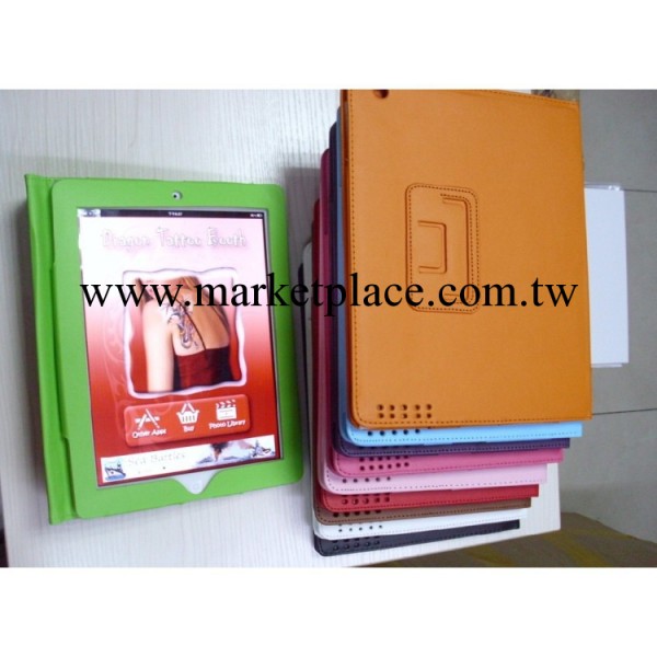 new ipad PU兩折皮套 ipad2/3/4智能皮套 蘋果皮套批發工廠,批發,進口,代購