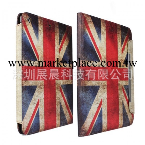 批蘋果IPAD AIR保護套 保護殼IPAD 5英國 美國國旗左右翻插卡外殼工廠,批發,進口,代購