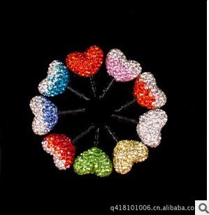 IPHONE 4 4S IPAD 新款心型漸變鉆石手機防塵塞 耳機塞工廠,批發,進口,代購