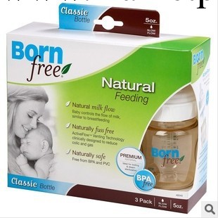美國 BornFree 防脹氣塑料奶瓶5oz 三隻套裝 嬰兒用品 母嬰用品批發・進口・工廠・代買・代購
