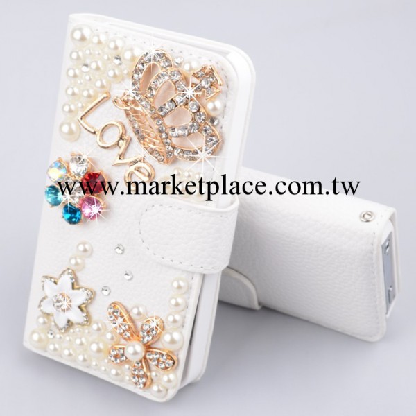奢華皇冠手機皮套 蘋果手機外殼 iphone4保護套 蘋果5水鉆手機殼工廠,批發,進口,代購