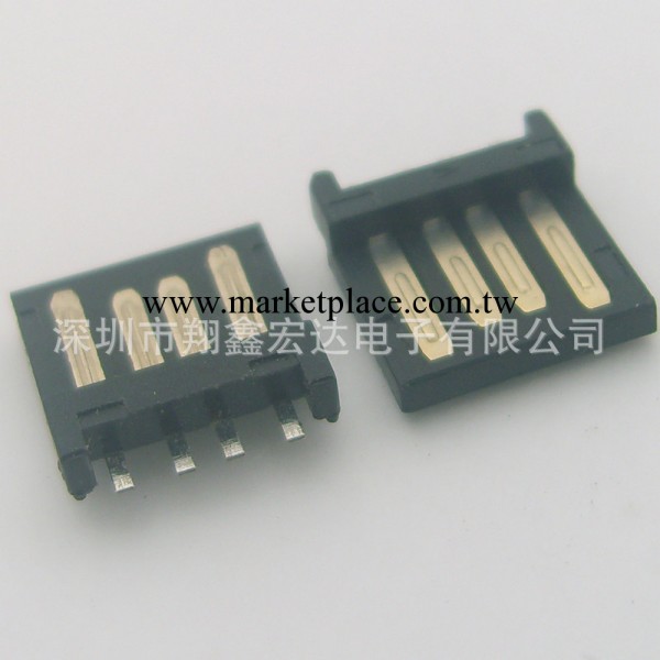 供應焊線式USB公頭讀卡器專用貼片USB公頭連接器工廠,批發,進口,代購