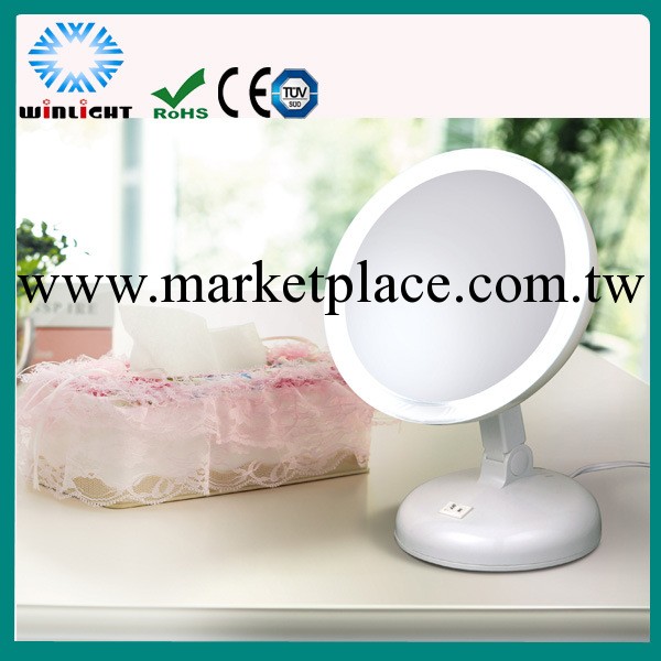 出口外銷  臺式日光燈化妝鏡/15倍放大化妝鏡 360度角 美容院用工廠,批發,進口,代購