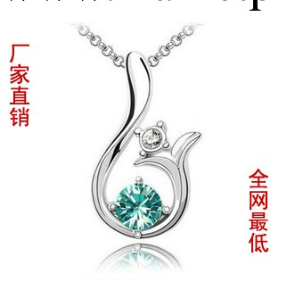 526飾品加工 批發定做 百合閃亮時尚水晶項鏈-艷陽 多色選出廠價工廠,批發,進口,代購