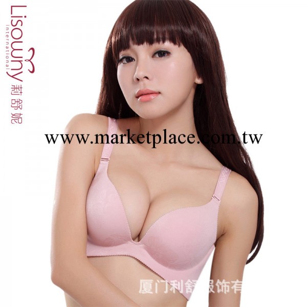 莉舒妮秋冬新款內衣 調整型無痕一片式胸罩 性感奢華隱形緞面聚攏工廠,批發,進口,代購