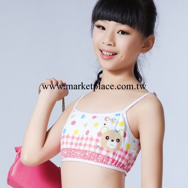 廠傢低價直銷經典背心款少女內衣2816卡通熊學生背心學生胸圍胸罩工廠,批發,進口,代購