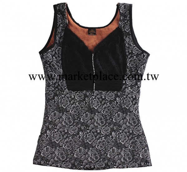 韓之星 秋冬新品 炫鉆抹胸 V領加絨 美體塑身女士保暖背心N867#工廠,批發,進口,代購