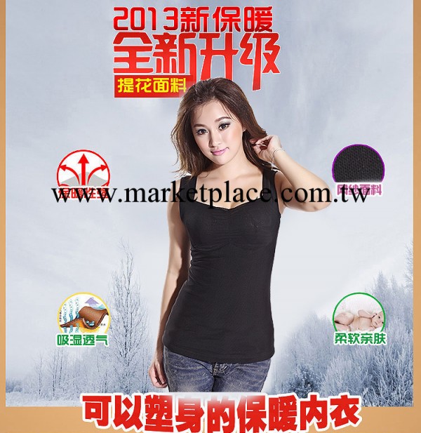 廠傢直銷 女保暖背心加絨加厚塑身 收腹托胸性感抹胸保暖內衣批發工廠,批發,進口,代購