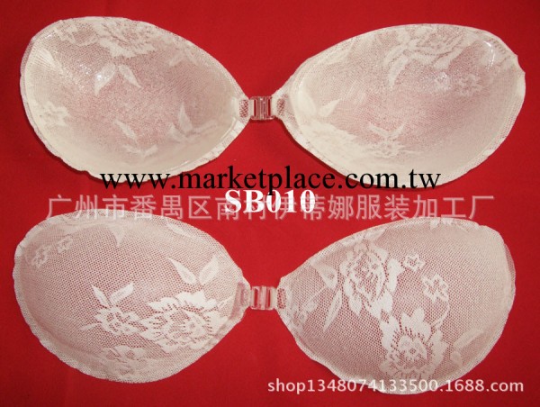 白色蕾絲佈面透明矽膠隱形胸貼SB010 Lace Silicone Gel Bra工廠,批發,進口,代購