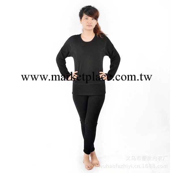 保暖內衣批發 女式黑色全棉超柔 黃金甲 套裝 加絨加厚 精品推薦工廠,批發,進口,代購