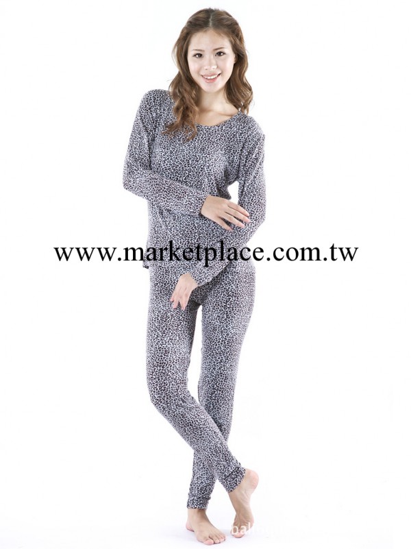 經典款蘭精莫代爾女式保暖內衣套裝豹紋系列  女式睡衣傢居服內褲工廠,批發,進口,代購