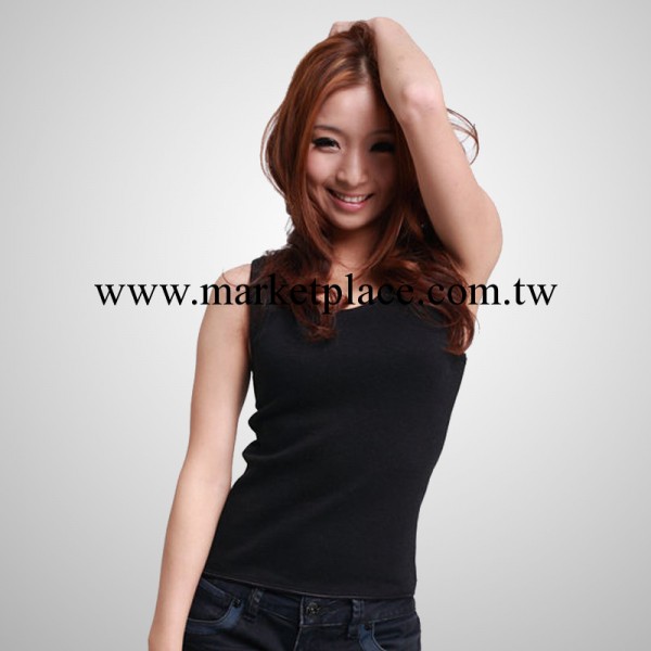 廠傢直供 四針六線 無痕 純棉 女式時尚不倒絨保暖內衣背心 加絨工廠,批發,進口,代購