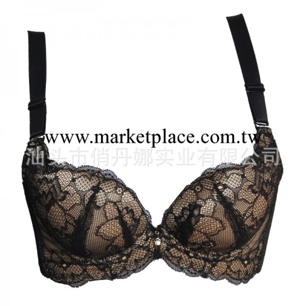 俏丹娜正品 小胸mm加厚杯 蕾絲遠紅外聚攏性感側收胸罩內衣7396工廠,批發,進口,代購