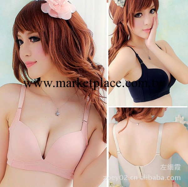 DFB2087 超低價光面深V四排扣側收聚攏日韓馬甲胸罩 單件內衣代發工廠,批發,進口,代購