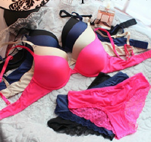 歐美內衣 外貿原單 光面5色VS維多*的秘密VS胸罩套裝70B至85B工廠,批發,進口,代購