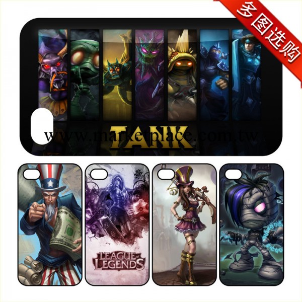 爆款iphone4S手機殼 英雄聯盟手機殼批發lol PC彩繪潮殼保護工廠,批發,進口,代購