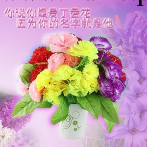 廠傢直銷 熱銷批發 10頭絹佈丁香花/仿真花/裝飾花/康乃馨工廠,批發,進口,代購