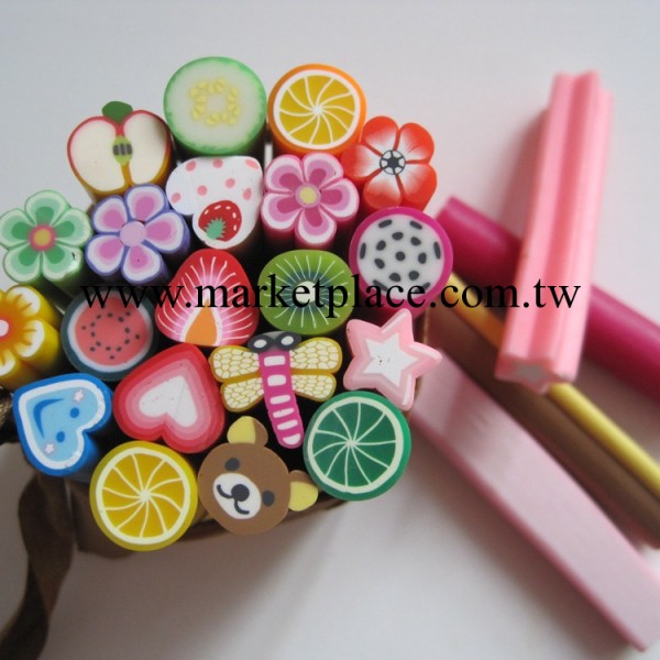 25條/包 1*5cm 美甲水果條 指甲飾品 各種混合大尺寸軟陶條工廠,批發,進口,代購