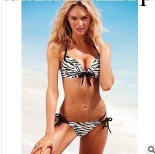 新款維多利亞的秘密泳裝性感豹紋大小胸聚攏溫泉女士遊泳衣 批發工廠,批發,進口,代購