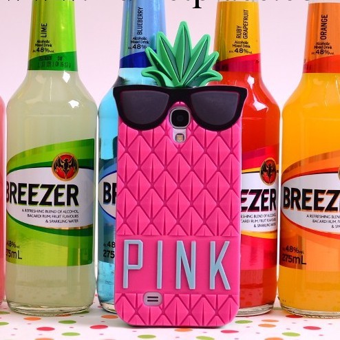 維多利亞的秘密三星i9500手機殼S4勁爆菠蘿頭9508個性矽膠保護套工廠,批發,進口,代購