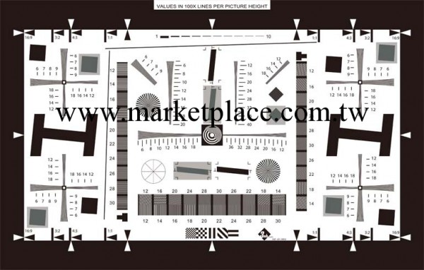 供應ISO12233分辨率測試卡，解析度卡(增強型1倍)工廠,批發,進口,代購