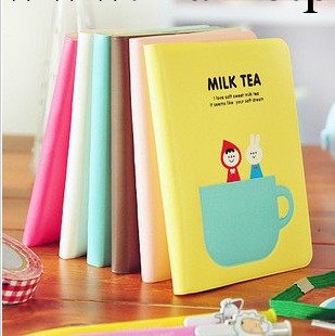 2150日韓國文具 可愛奶茶時光膠套本　記事本　日記本 532本/箱工廠,批發,進口,代購