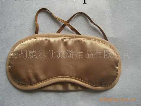 供應金色緞佈假絲綢面料配套松緊禮品眼罩工廠,批發,進口,代購