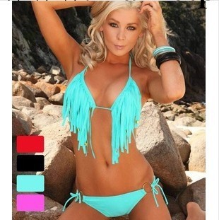 維多利亞的秘密性感流蘇款式遊泳衣外貿遊泳裝多色流蘇性感比基尼工廠,批發,進口,代購