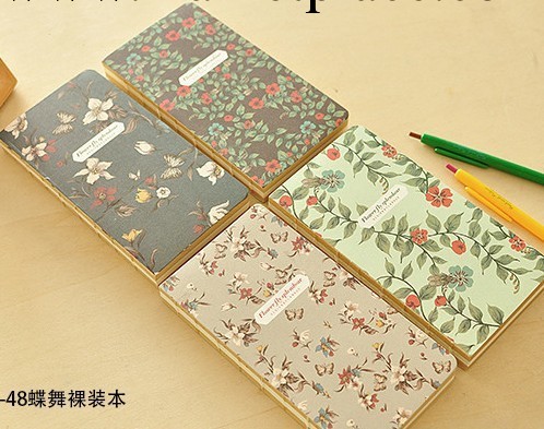 韓國文具批發 藍果 蝶舞48K裸裝本 筆記本 日記本 LGDW-2250工廠,批發,進口,代購
