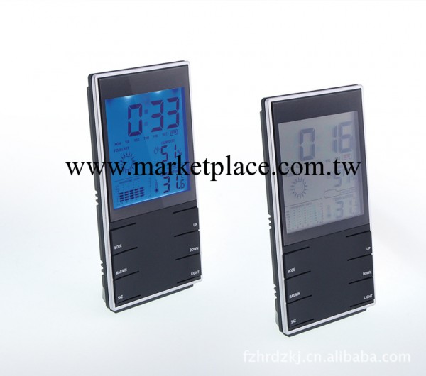 供應數字顯示LCD電子天氣萬年歷鬧鐘，氣象鐘，電子鬧鐘，天氣鐘工廠,批發,進口,代購