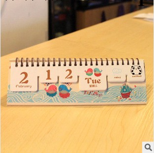 韓國文具 2014情侶魚DIY臺歷/日歷/桌面用品/萬年歷2033115工廠,批發,進口,代購