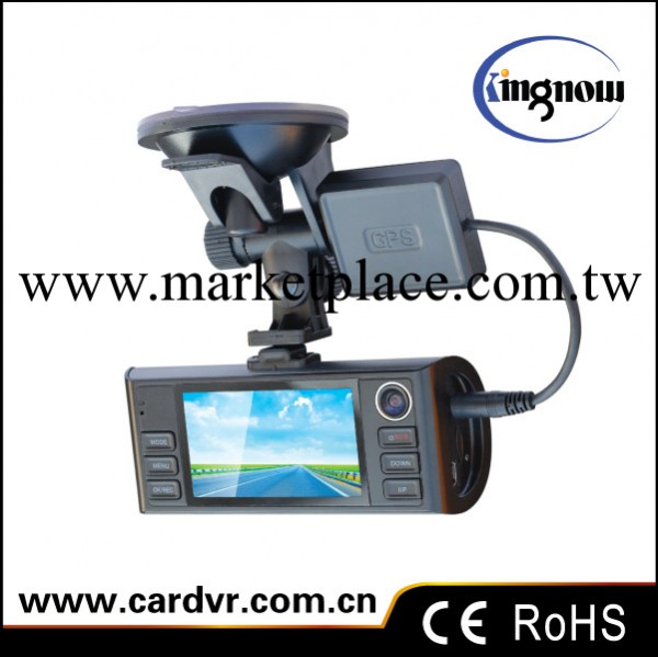 720P雙鏡頭帶GPS行車記錄機，GPS雙路高清行車記錄機，新款行車記批發・進口・工廠・代買・代購