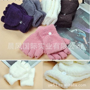 2012新款 可愛多功能半指翻蓋手套 保暖手套批發 B005工廠,批發,進口,代購