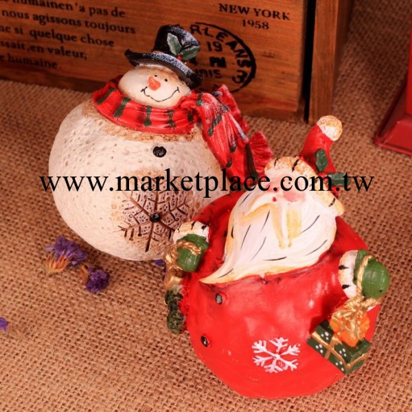 zakka雜貨禮品 聖誕節擺件 樹脂工藝品好基友 老人與雪人C7-18062工廠,批發,進口,代購