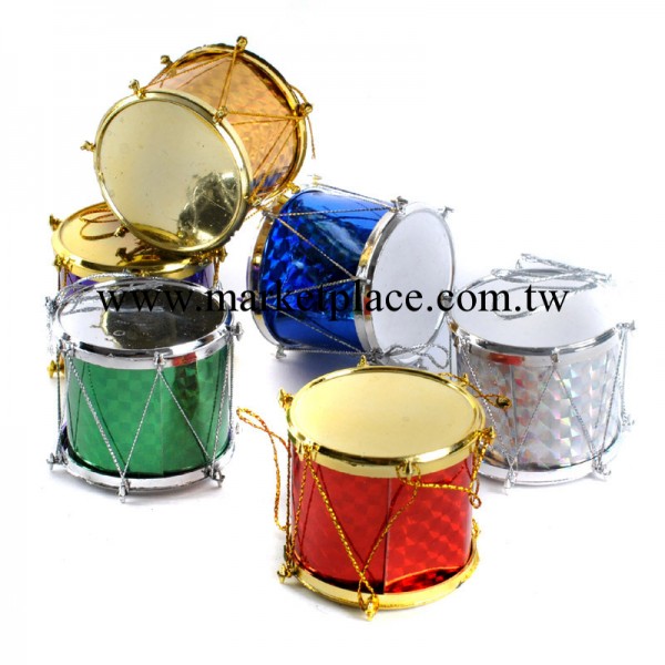 聖誕樹掛件 聖誕節裝飾品 聖誕小禮物 聖誕用品 七彩聖誕鼓 批發工廠,批發,進口,代購