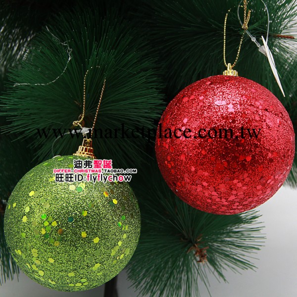 迪弗聖誕 8CM亮片球 聖誕球 聖誕節用品 聖誕樹掛件 誠招代理批發・進口・工廠・代買・代購
