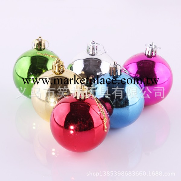 50g 聖誕樹裝飾用品掛件 電鍍亮光聖誕球 6個色混裝工廠,批發,進口,代購