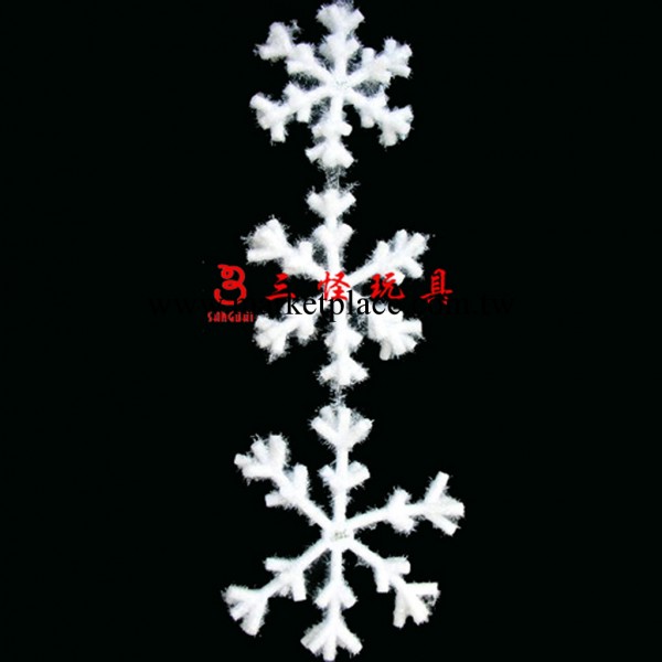 供應聖誕節用品 聖誕節立體加厚泡沫雪花片串工廠,批發,進口,代購