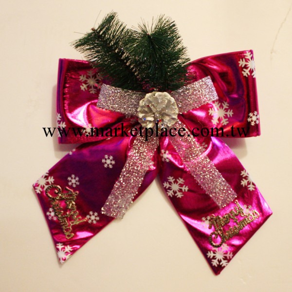 聖誕節裝飾掛件 印雪花蝴蝶結掛飾 酒吧超市賣場聖誕裝飾 創意結工廠,批發,進口,代購