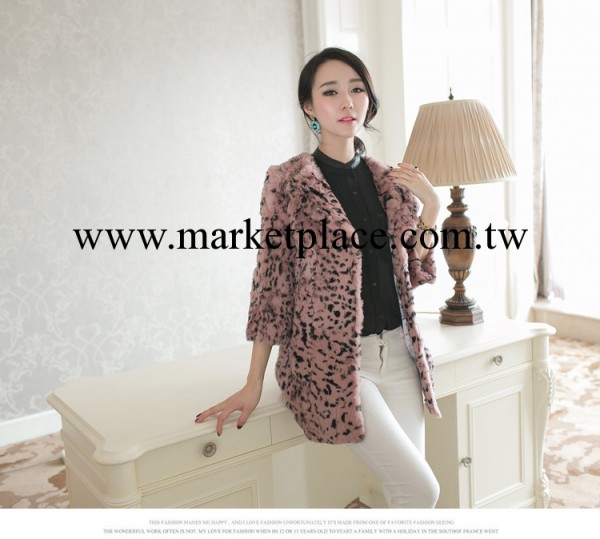 歐韓clothing外貿速賣代批發豹紋皮草中長拼接兔毛ebaySMT sell工廠,批發,進口,代購