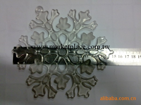 供應聖誕用品掛件15mm大塑料聖誕雪花工廠,批發,進口,代購