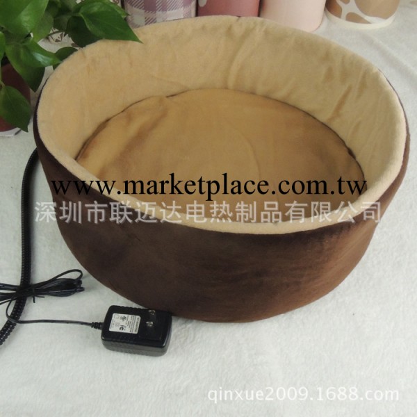 供應高質量毛絨七角圓形電熱保暖寵物窩寵物用品 可拆洗防水工廠,批發,進口,代購