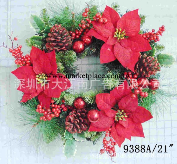 大江南 工廠批發 喜慶用品 聖誕禮品 聖誕節 聖誕花環 掛件  裝飾工廠,批發,進口,代購