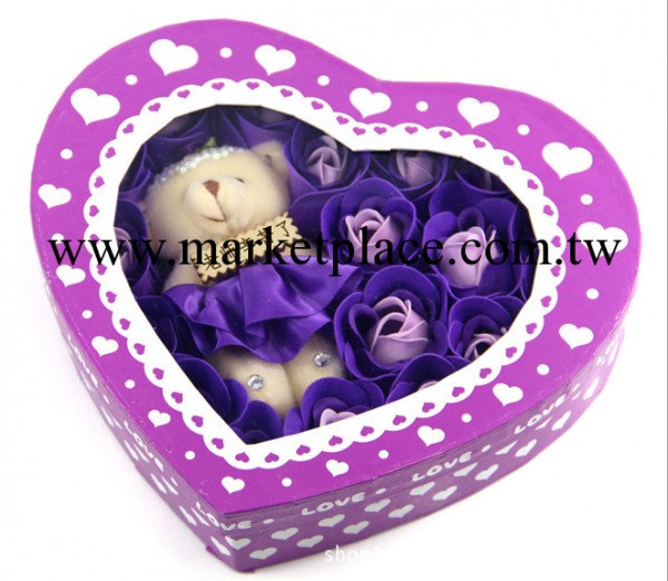 促銷新款20朵心形公仔玫瑰花瓣 女友生日聖誕首選禮物 手工玫瑰工廠,批發,進口,代購