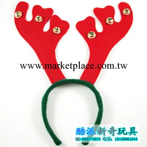 愛奇玩具鹿角帶鈴頭箍 聖誕用品 聖誕樹裝飾 聖誕酒店裝飾工廠,批發,進口,代購