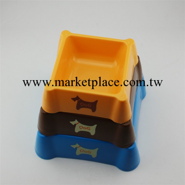 寵物用品 糖果色系列方形防滑貓狗食盆 寵物碗 中號工廠,批發,進口,代購